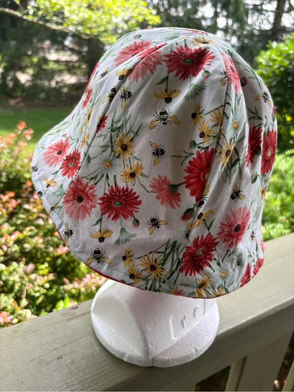 New Tulip Bucket Hat, Handmade, Reversible